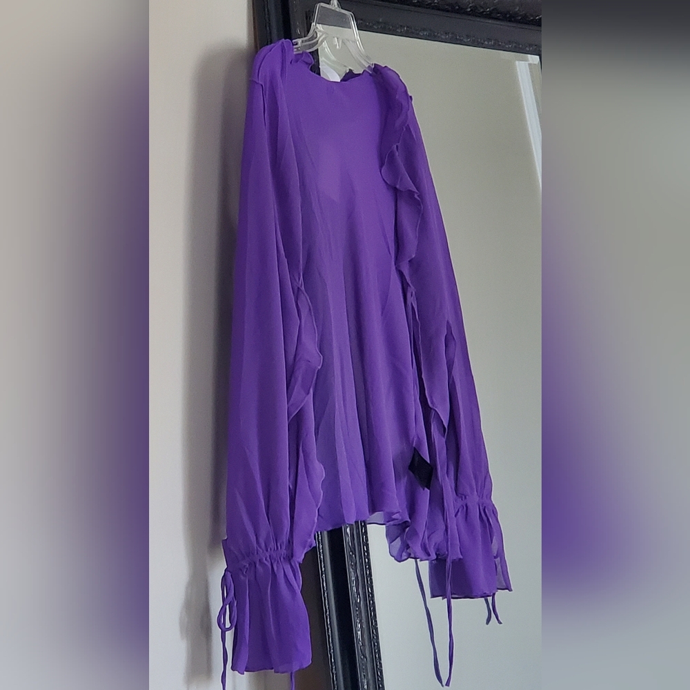 Purple flowy blouse